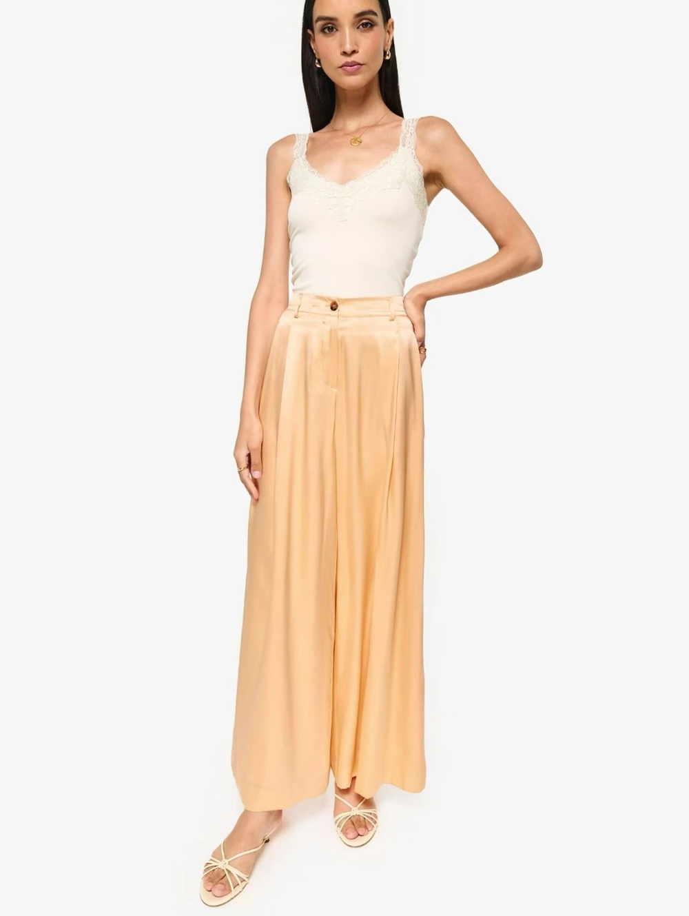 Cami NYC Fabian High Waist Wide Leg Silk Pants